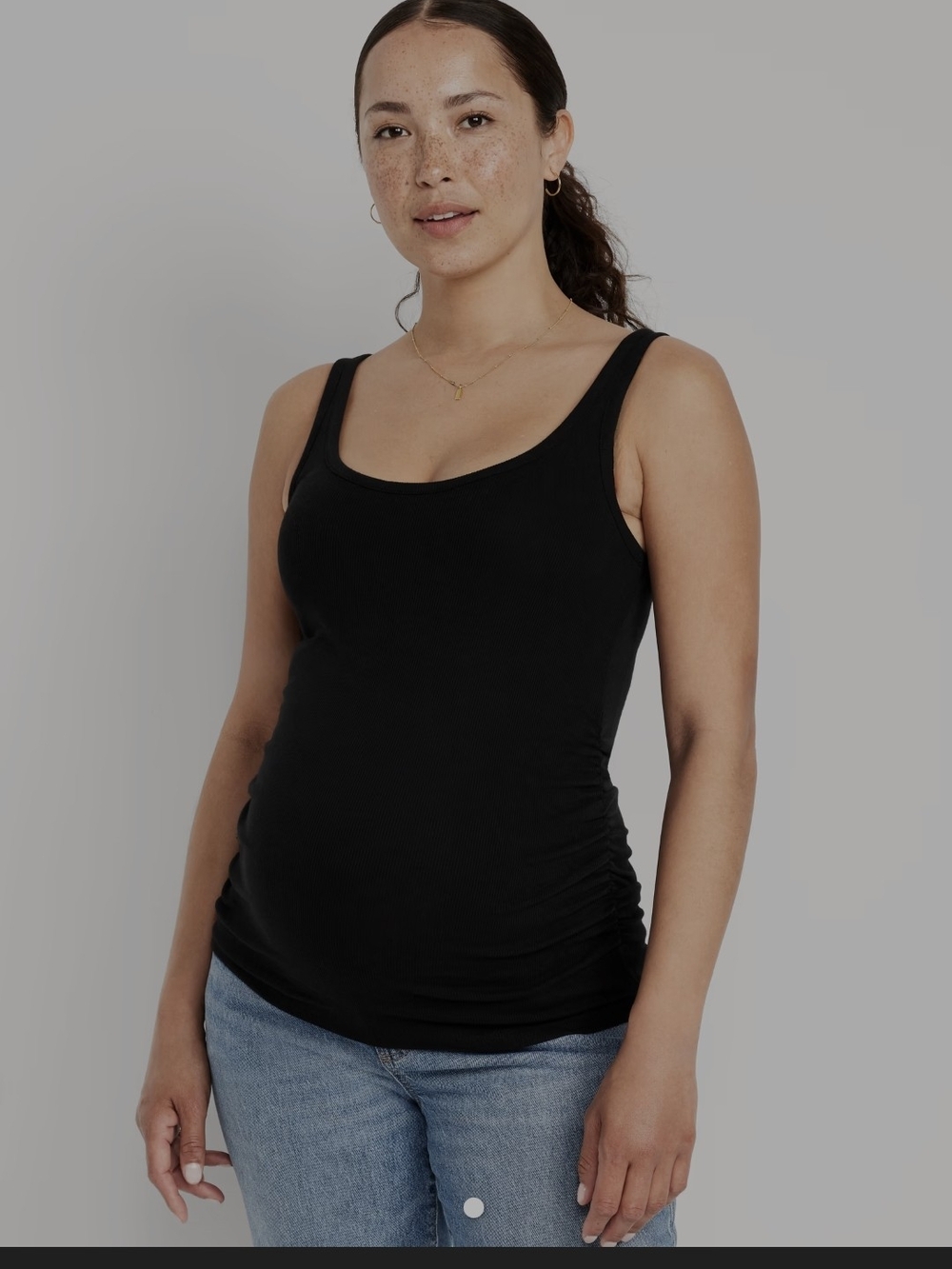 Old Navy Black Scoop Neck Maternity Tank